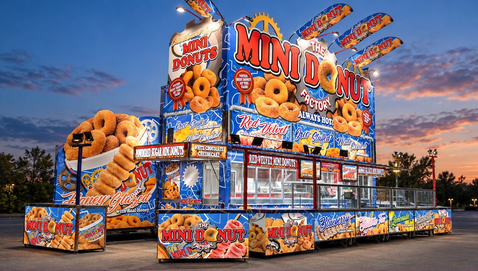 The Mini Donut Factory set up and serving at a Lower Mainland festival