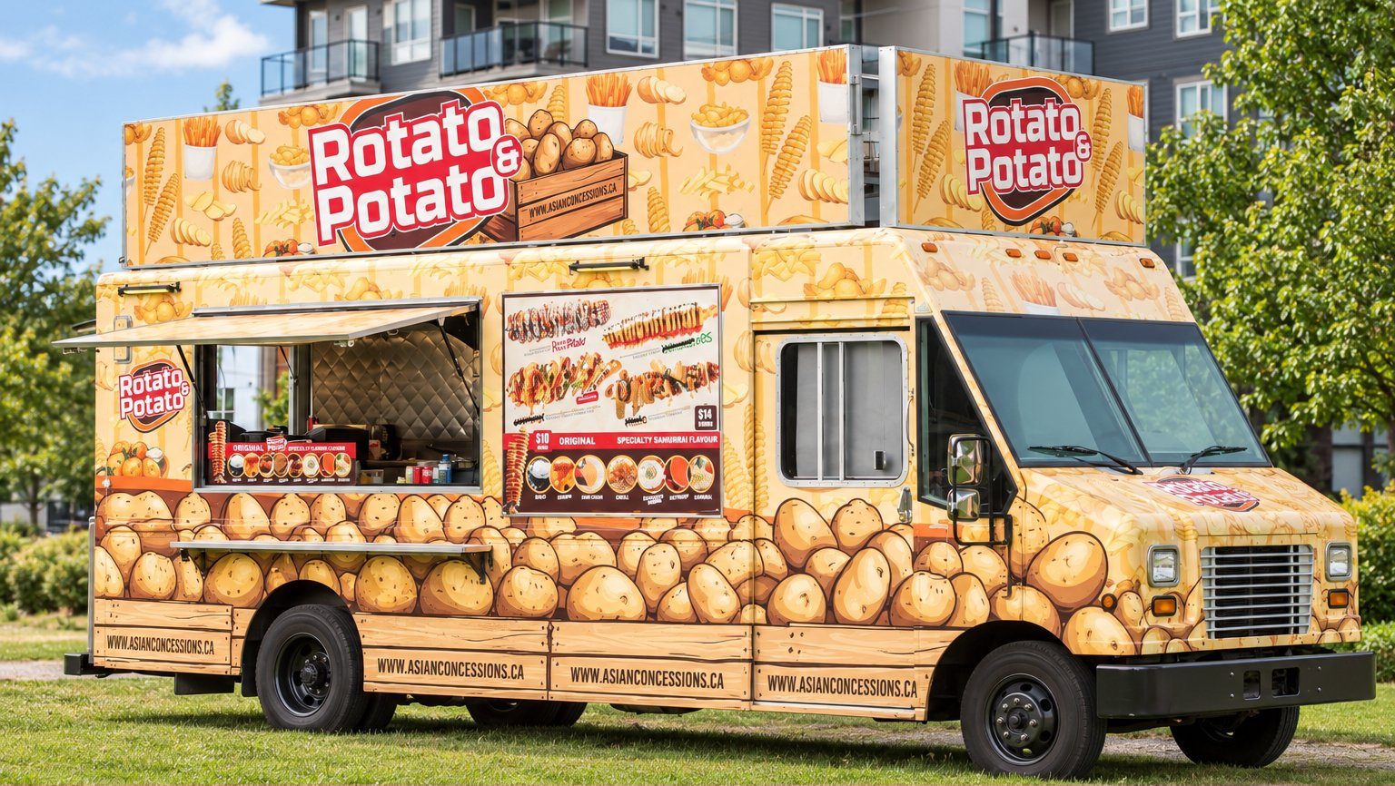 Rotato Potato food truck serving tornado potatoes at events in Delta, BC
